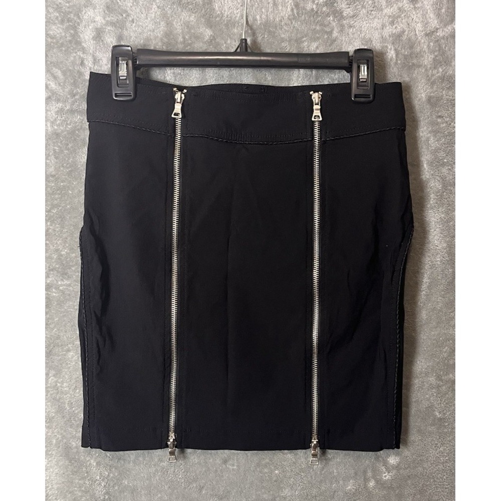 Guess Stretch Mini Skirt Double Zipper Witchy Goth Sexy Size 28